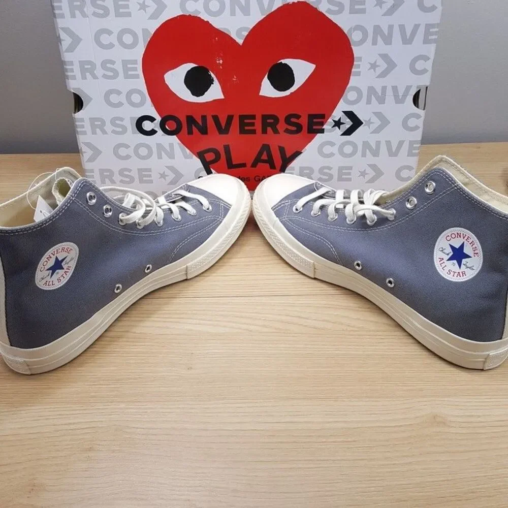 Converse Comme des Garcons Sneakers Mens Size 12 Grey Chuck Taylor 70 High Top
